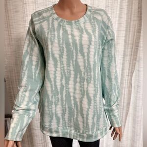 WOMEMS EDDIE BAUER GREEN VISTA CURVED HEM TOP  sz XL